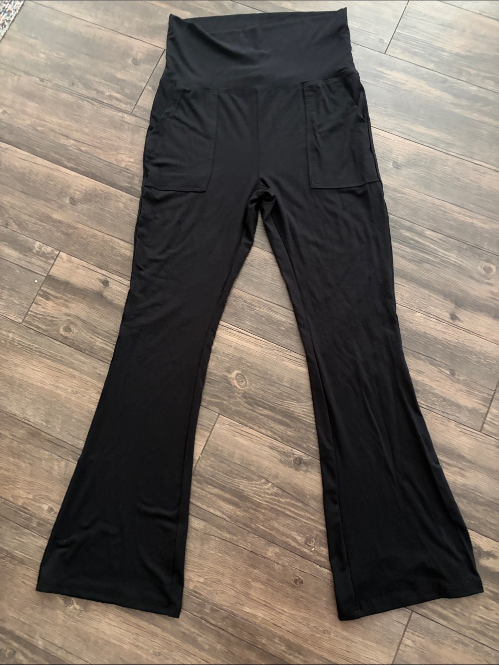 High-Waist Black Flare /Active Pants